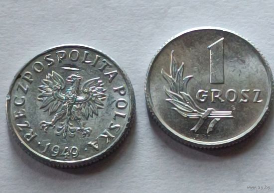 Польша. 1 грош 1949 года. Хороший сохран.