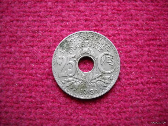 25 сантимов 1936 г. Не частые...