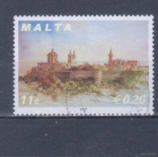 [143] Мальта 2007. Культура.Архитектура. Гашеная марка.