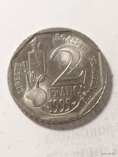 Франция 2 франка "100 лет со дня смерти Луи Пастера" 1995