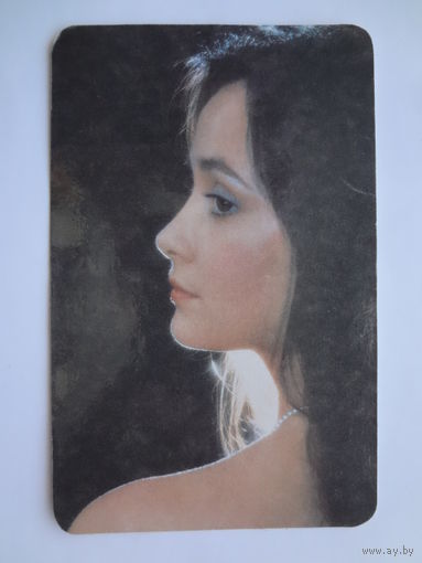 Календарик 1989 г. Ольга Кабо.