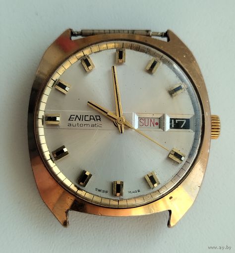 Часы ENICAR (оригинал, Swiss, позолота 10 микрон, автоподзавод).