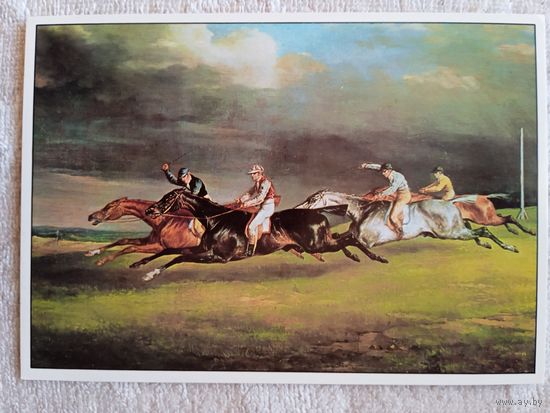 Спорт. Жерико. Скачки в Эпсоме. Издание Италии