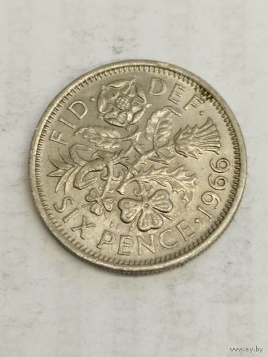 Великобритания 6 пенсов 1966