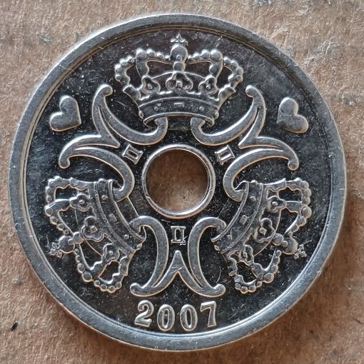 Дания 2 кроны 2007 г., KM# 874