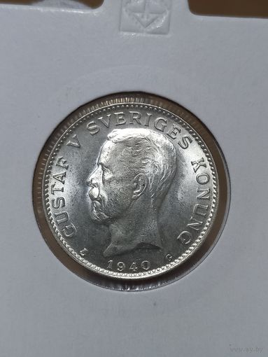 1 крона 1940 Швеция UNC