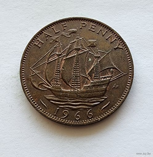 Великобритания 1/2 пенни 1966