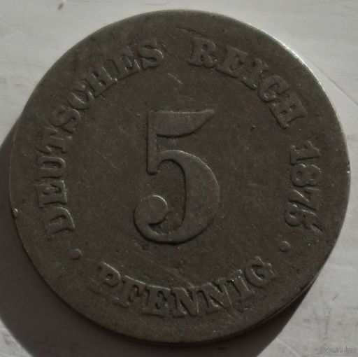 Германия 5 пфеннигов 1875 год МД-С Франкфурт-на-Майне