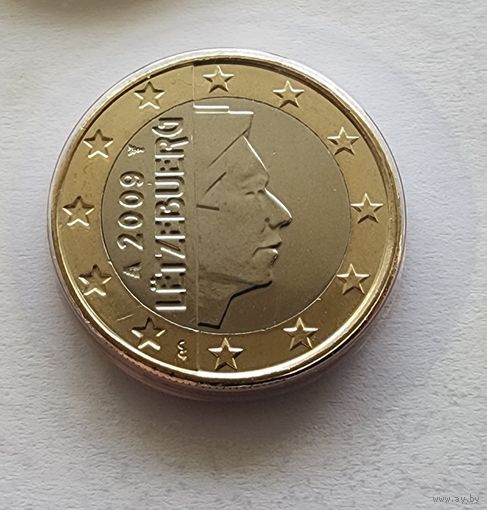 Люксембург 1 евро, 2009 из официального набора BU