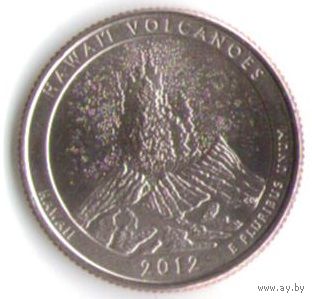 25 центов 2012 г. Парк=14 Национальный парк Гавайские вулканы Гаваи  Двор Р _UNC