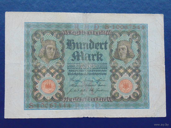 Германия 100 марок 1920 года.