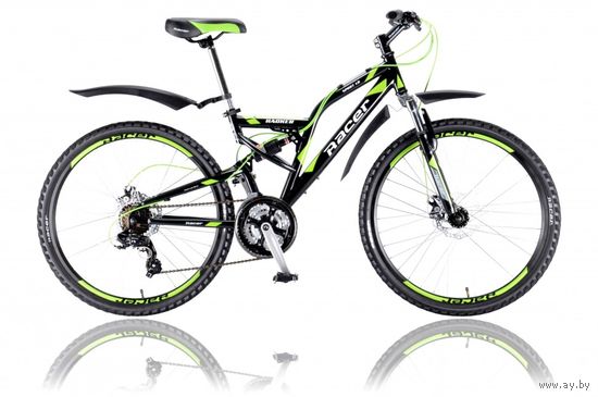 Велосипед Racer Hacker Sport Performance Green 26" дисковые тормоза.
