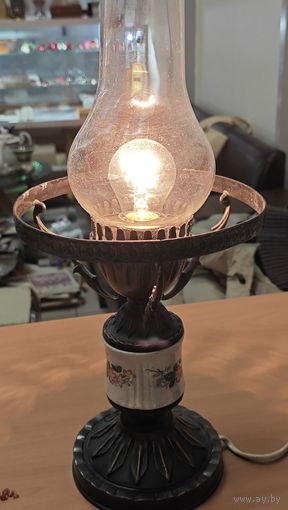 Лампа Советская. Под керосинку. С целой эмалью.