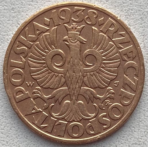 Польша 5 грошей 1938 г.