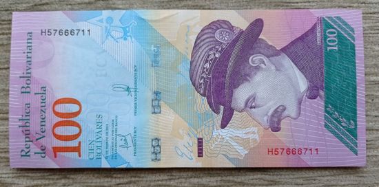 Werty71 Венесуэла 100 боливаров 2018 UNC банкнота