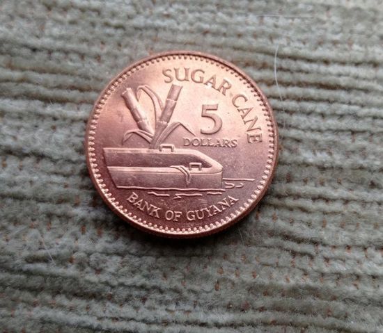 Werty71 Гайана 5 долларов 2005 Сахарный тростник