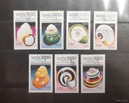 Камбоджа. 1988 год. Фауна. Улитки (19)