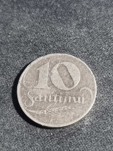 Латвия 10 сантимов 1922