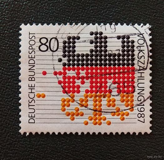 Марка Германия 1987 год Перепись населения