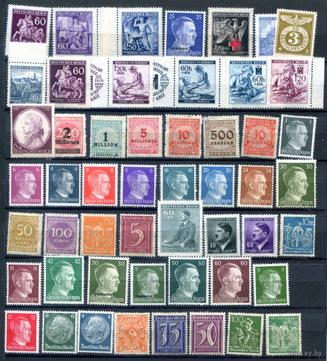 Германия, Рейх - 50+ марок - MNH, MLH, MH, чистые, без клея. #O-W-90-B-2