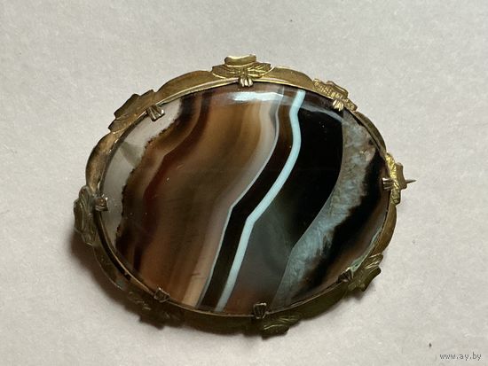 Брошь Антикварная прокатное золото? Англия до 1900-х