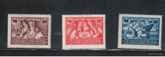 Чехословакия-1946,(Мих.505-507)  **   , Возвращение Южной Словакии(полная серия)