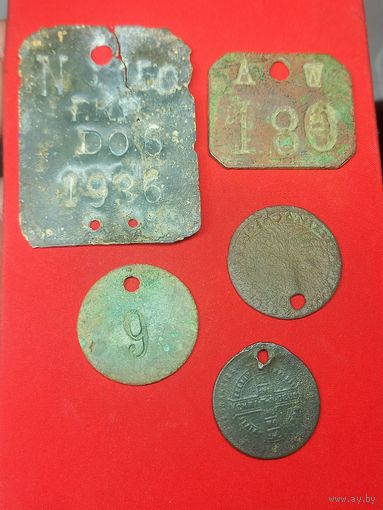 Жетоны, накладки, жетон увольнения (!?) и др. С рубля, без м. ц. См. др. мои лоты.