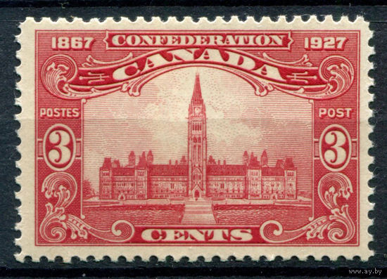 Британские колонии - Канада - 1927г. - 60 лет основания доминиона Канада, архитектура, 3 с - 1 марка - MLH [Mi 120]. #3-WB-94-A-2