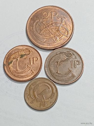 Ирландия 2 пенни ,2000 , 1 пенс 1978 , 1994 , 1/2 пенса 1975  года .