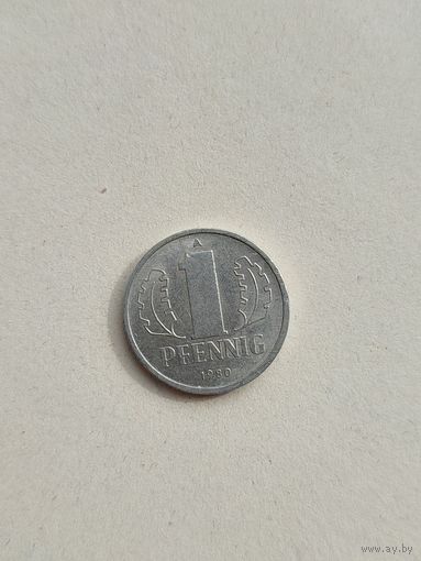 Германия. 1 пфенниг 1980 год. А.