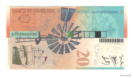 Канберра 20 нумизмас 2012 года. Местный выпуск. Состояние UNC!