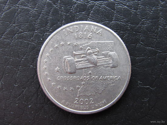 1\4 доллара,2002 Индиана. США.