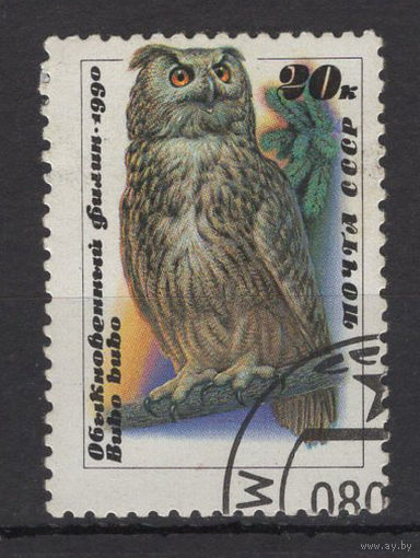 СССР 1990 Фауна Птицы Совы