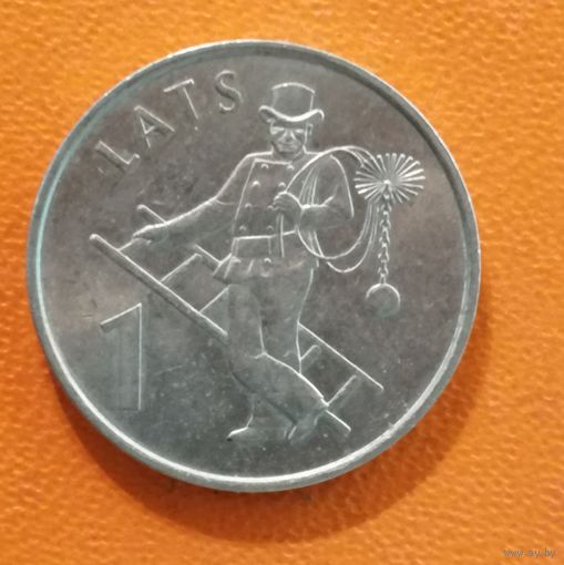 Латвия 2 Республика, 1 лат 2008 г., "ТРУБОЧИСТ",  KM# 107