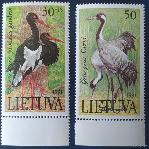 Литва 1991 птицы.