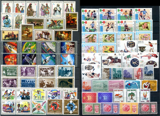 Марки разных стран 1 - полные серии - 75+ марок - MNH. #O-W-90-C-1