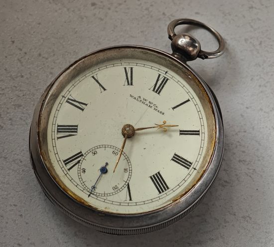 Серебряные карманные часы 110 грамм на ходу