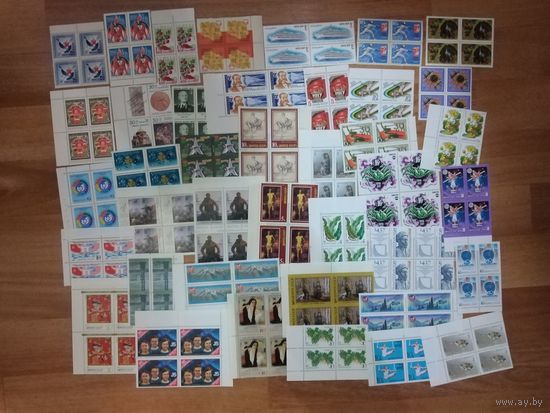 40 квартблоков чистых марок СССР