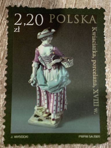 Польша 2005. Цветочница. Фарфор. Марка из серии