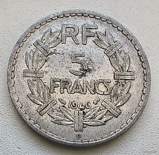 Франция 5 франков, 1946 В  2-7-4