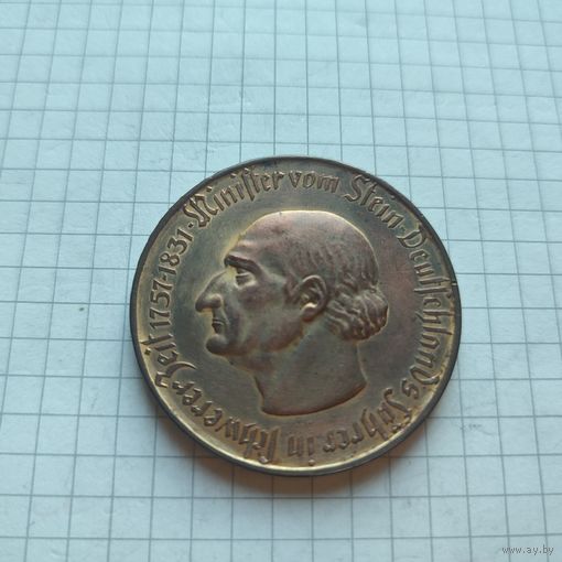 10000 марок Германия нотгельд 1923 г. Провинция Вестфалия.Генрих Фридрих Штейн