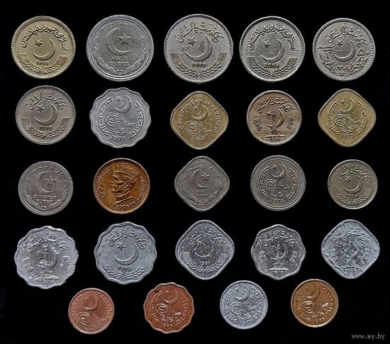 24 МОНЕТЫ ПАКИСТАНА (ЮБИЛЕЙНЫЕ 50 ПАЙС 1881 1400 ЛЕТ ХИДЖРЕ) БЕЗ ПОВТОРОВ