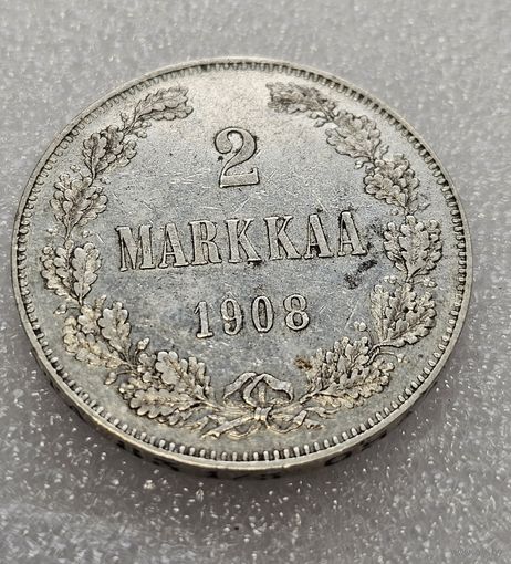 2 марки для Финляндии. 1908 Николай Второй UNC шб