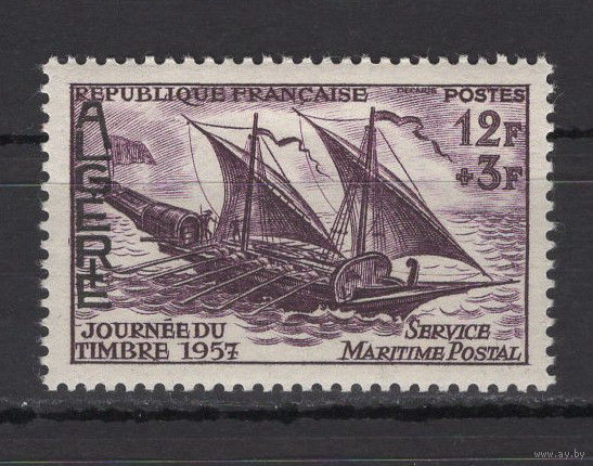 Французский Алжир 1957** Почтовый корабль Mi#363