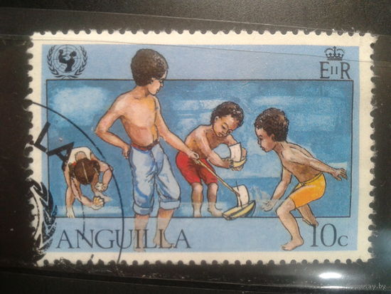 Ангилья, колония Англии, 1981. Дети играют у воды