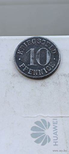 10 пфеннигов 1917 года (нотгельды) Германия Гейдельберг. 15