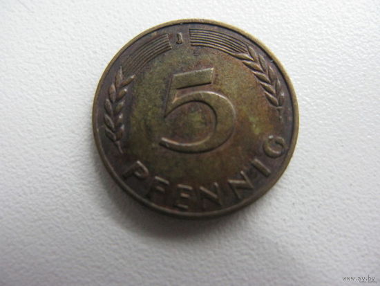 Германия 5 пфеннигов 1968 J