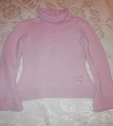 Свитер ручной вязки, теплый, мягкий, нежный, 44 размера.