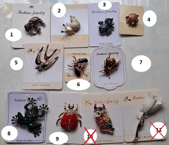 Брошки разные, новые