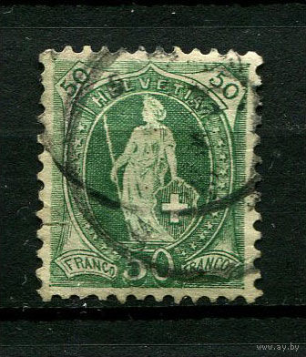 Швейцария - 1899/1904 - Гельвеция 50С - [Mi.69C] - 1 марка.  (Лот 84BY)